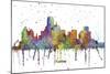 Dallas Texas Skyline MCLR 1-Marlene Watson-Mounted Giclee Print