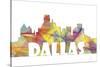 Dallas Texas Skyline Mclr 2-Marlene Watson-Stretched Canvas