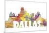 Dallas Texas Skyline Mclr 2-Marlene Watson-Mounted Giclee Print