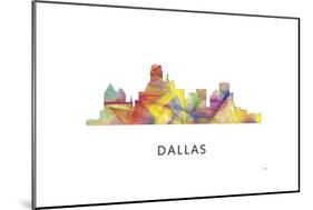 Dallas Texas Skyline-Marlene Watson-Mounted Giclee Print