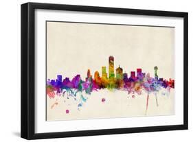 Dallas Texas Skyline-Michael Tompsett-Framed Art Print