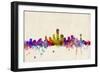 Dallas Texas Skyline-Michael Tompsett-Framed Premium Giclee Print