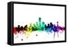 Dallas Texas Skyline-Michael Tompsett-Framed Stretched Canvas