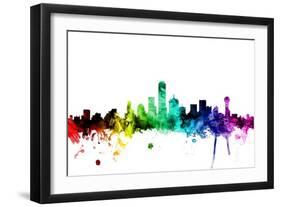 Dallas Texas Skyline-Michael Tompsett-Framed Art Print