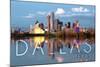 Dallas, Texas - Skyline-Lantern Press-Mounted Art Print