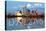 Dallas, Texas - Skyline-Lantern Press-Stretched Canvas