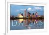 Dallas, Texas - Skyline-Lantern Press-Framed Premium Giclee Print