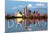 Dallas, Texas - Skyline-Lantern Press-Mounted Premium Giclee Print