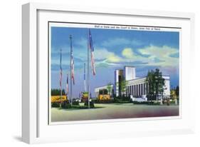Dallas, Texas - State Fair, Exterior View of the Hall of State and the Court of Honor, c.1941-Lantern Press-Framed Art Print