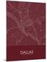 Dallas, United States of America Red Map-null-Mounted Poster