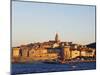Dalmatia Coast Korcula Island Seafront Harbour View of Medieval Old Town and City Walls-Christian Kober-Mounted Photographic Print