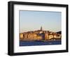 Dalmatia Coast Korcula Island Seafront Harbour View of Medieval Old Town and City Walls-Christian Kober-Framed Photographic Print