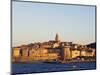 Dalmatia Coast Korcula Island Seafront Harbour View of Medieval Old Town and City Walls-Christian Kober-Mounted Photographic Print