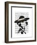 Dalmatian and Brimmed Black Hat-Fab Funky-Framed Art Print