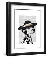 Dalmatian and Brimmed Black Hat-Fab Funky-Framed Art Print