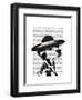 Dalmatian and Brimmed Black Hat-Fab Funky-Framed Art Print