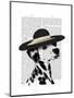 Dalmatian and Brimmed Black Hat-Fab Funky-Mounted Art Print