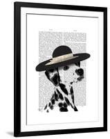 Dalmatian and Brimmed Black Hat-Fab Funky-Framed Art Print