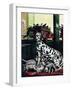 "Dalmatian and Pups," January 13, 1945-Stevan Dohanos-Framed Premium Giclee Print