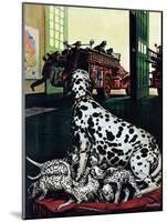 "Dalmatian and Pups," January 13, 1945-Stevan Dohanos-Mounted Giclee Print