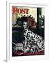 "Dalmatian and Pups," Saturday Evening Post Cover, January 13, 1945-Stevan Dohanos-Framed Giclee Print