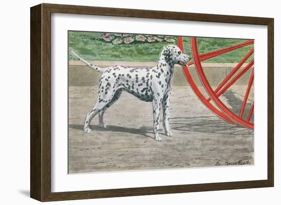 Dalmatian by Coach Wheel-Louis Agassiz Fuertes-Framed Art Print