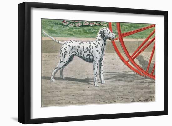 Dalmatian by Coach Wheel-Louis Agassiz Fuertes-Framed Art Print