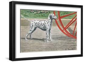 Dalmatian by Coach Wheel-Louis Agassiz Fuertes-Framed Art Print