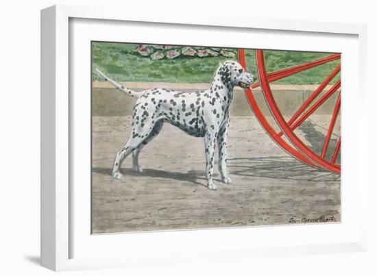 Dalmatian by Coach Wheel-Louis Agassiz Fuertes-Framed Art Print