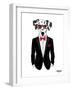 Dalmatian Dog in Tuxedo-Olga Angellos-Framed Art Print