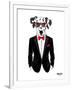 Dalmatian Dog in Tuxedo-Olga Angellos-Framed Art Print