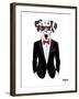 Dalmatian Dog in Tuxedo-Olga Angellos-Framed Art Print