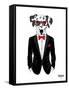 Dalmatian Dog in Tuxedo-Olga Angellos-Framed Stretched Canvas