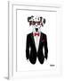 Dalmatian Dog in Tuxedo-Olga Angellos-Framed Art Print