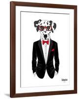 Dalmatian Dog in Tuxedo-Olga Angellos-Framed Art Print