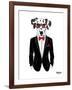 Dalmatian Dog in Tuxedo-Olga Angellos-Framed Art Print