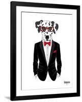 Dalmatian Dog in Tuxedo-Olga Angellos-Framed Art Print