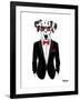 Dalmatian Dog in Tuxedo-Olga Angellos-Framed Art Print