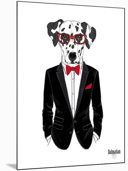 Dalmatian Dog in Tuxedo-Olga Angellos-Mounted Art Print