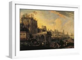 Dalmatian Harbor-Luca Carlevaris-Framed Giclee Print