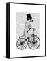 Dalmatian on Bicycle-Fab Funky-Framed Stretched Canvas