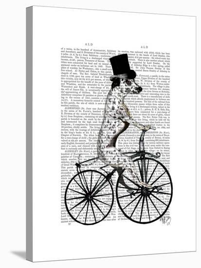 Dalmatian on Bicycle-Fab Funky-Stretched Canvas