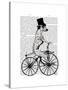 Dalmatian on Bicycle-Fab Funky-Stretched Canvas