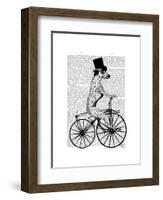 Dalmatian on Bicycle-Fab Funky-Framed Art Print