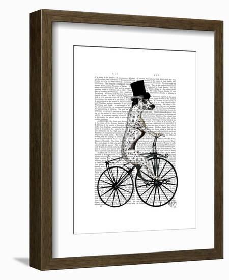 Dalmatian on Bicycle-Fab Funky-Framed Art Print