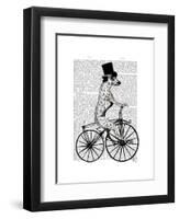 Dalmatian on Bicycle-Fab Funky-Framed Art Print