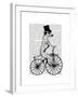 Dalmatian on Bicycle-Fab Funky-Framed Art Print