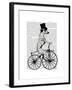 Dalmatian on Bicycle-Fab Funky-Framed Art Print