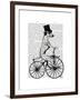 Dalmatian on Bicycle-Fab Funky-Framed Art Print