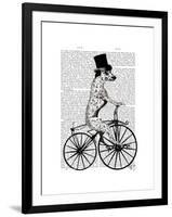 Dalmatian on Bicycle-Fab Funky-Framed Art Print